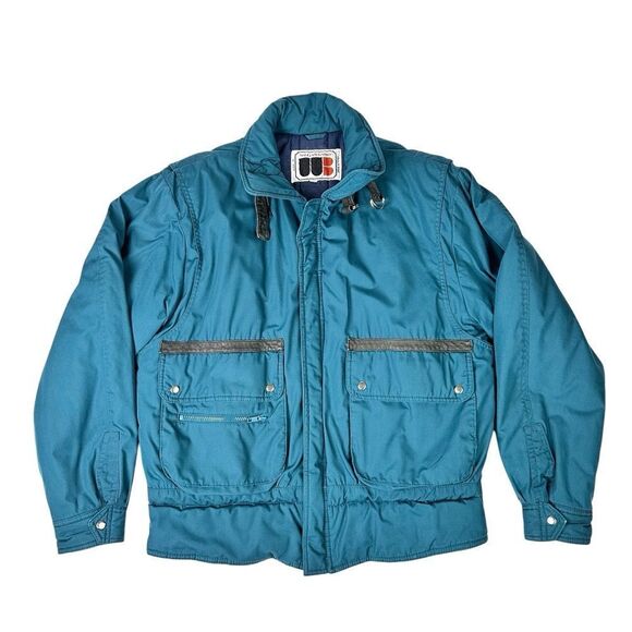 Vintage William Barry Mens Jacket Size Large Bomber Zip Up Insulated Puffer - Picture 1 of 5